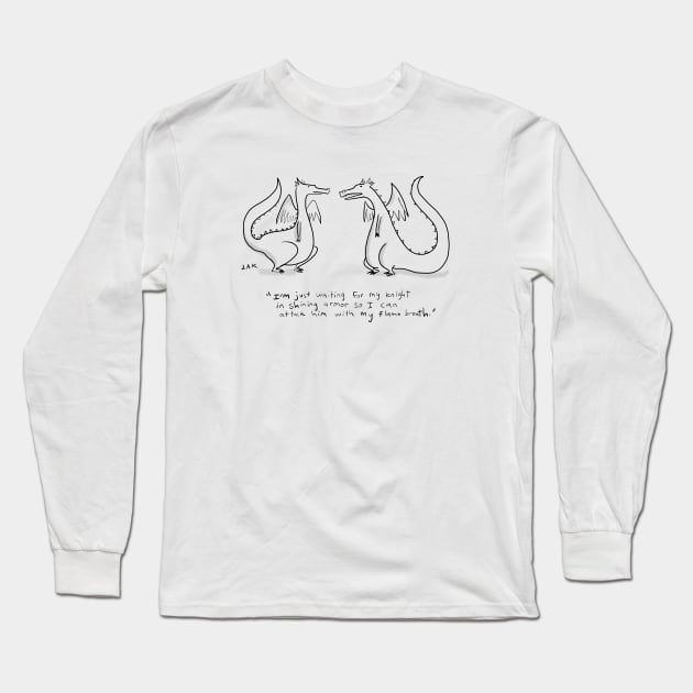 Flame Breath Long Sleeve T-Shirt by JAK